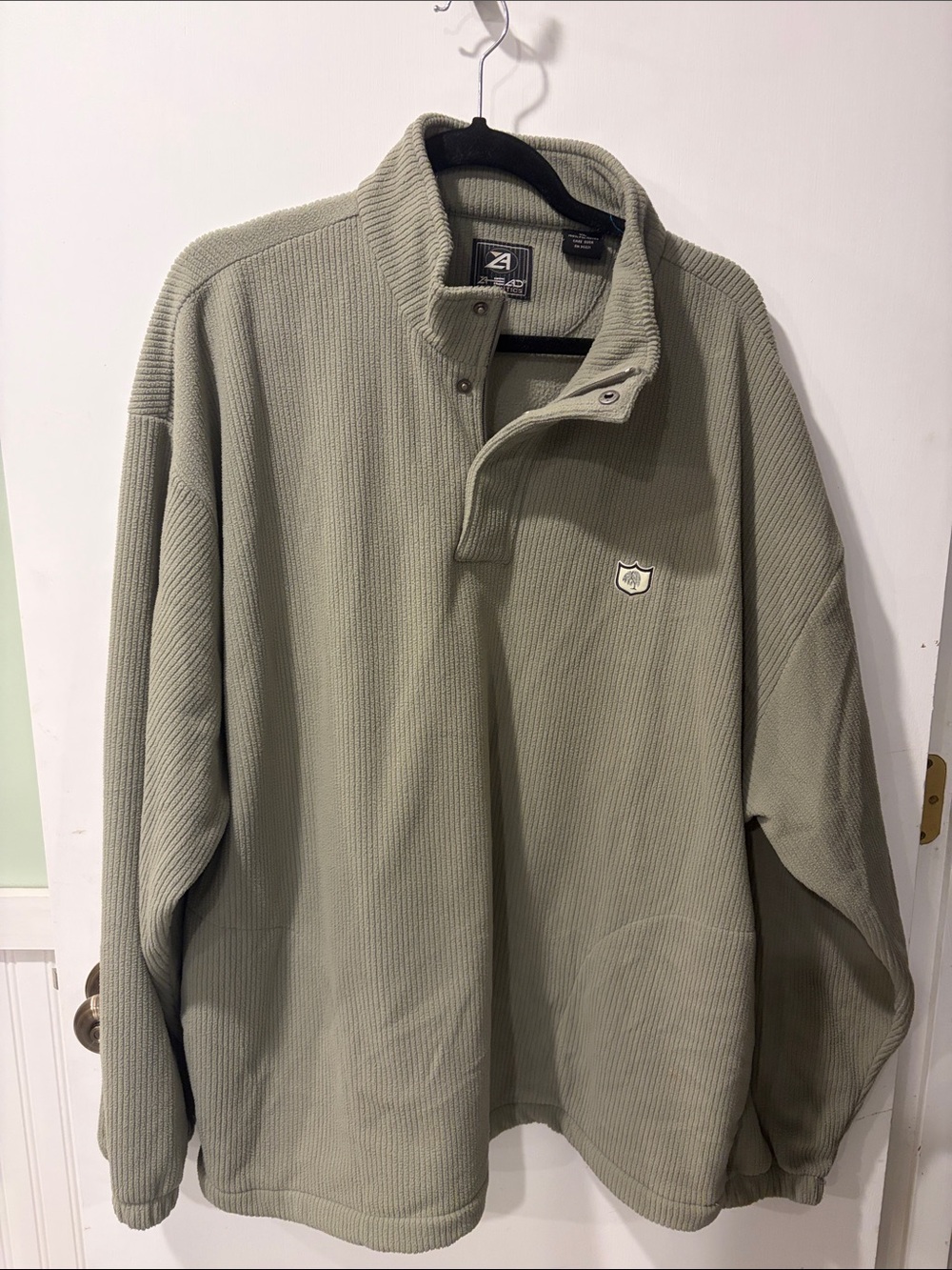Ahead Authentic Olive Green Quarter-Snap Pullover long sleeve XL W/logo